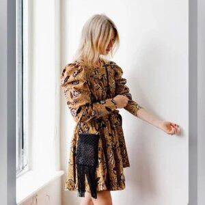Ulla Johnson Nailah Puff Sleeve Mini Dress Size 0